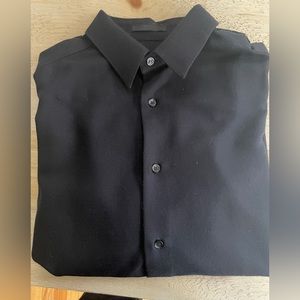The Row mens Cashmere Blend Black Button Down Dress shirt size M NEW